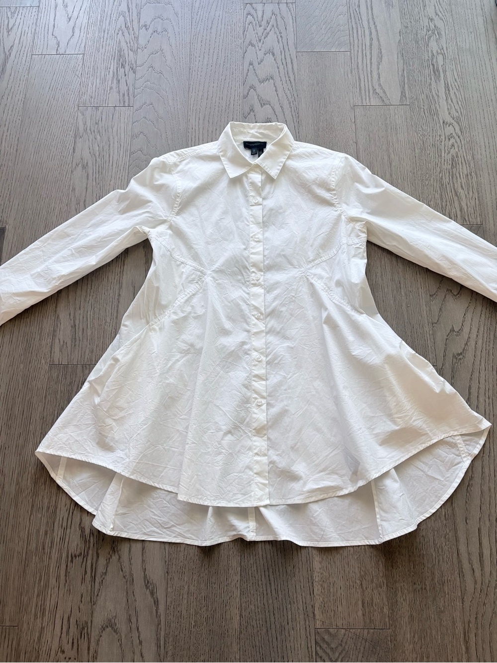 Donna Karan Poplin Tunic Blouse